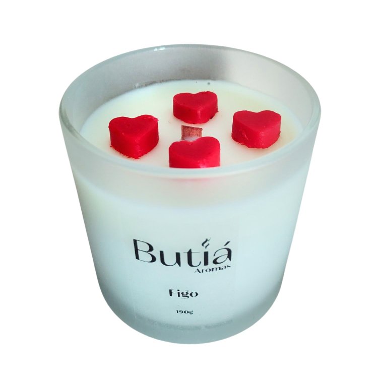 Vela Aromática Figo Wax Melts de coração