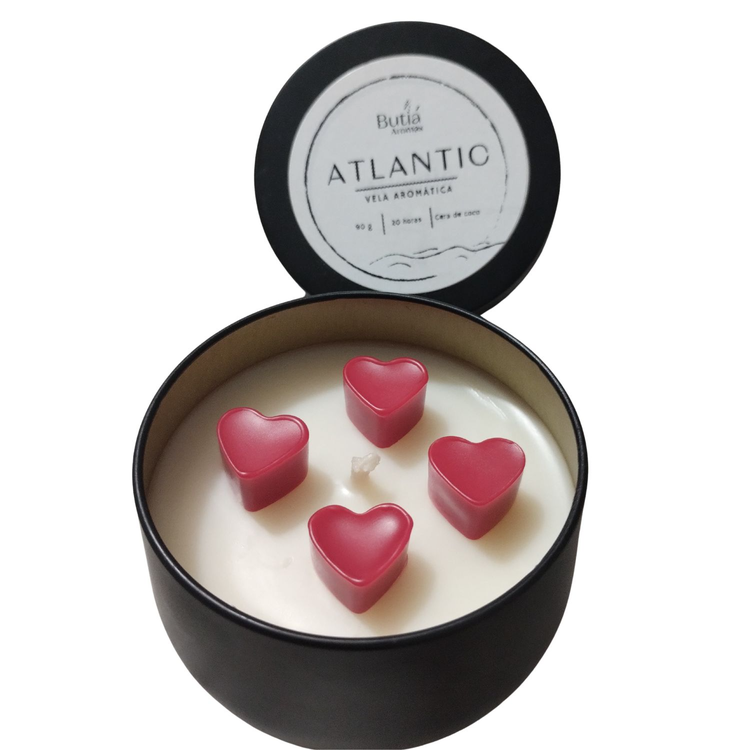 Vela Aromática Brisas do Mar Wax melts de coração