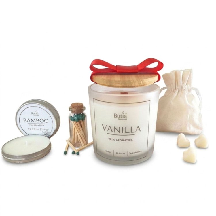 Vela Aromática de Vanillla e Bamboo