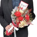 Buque Flores Secas Romântico Te Amo 