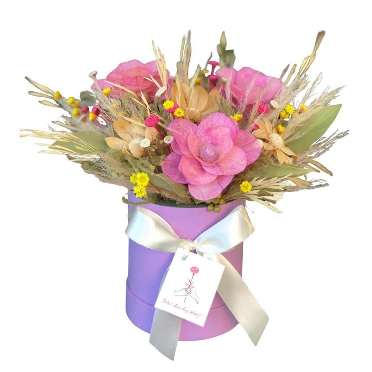 Box Floral Encanto Lilás  Presente Dia das Mães