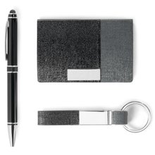 Brendon Kit de Porta Cartões, Chaveiro e Esferográfica