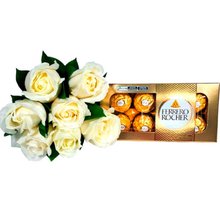 Buquê Rosas Alba e Ferrero Rocher