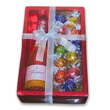 Presente Vermelho Freixenet Rosé e Chocolate Lindt