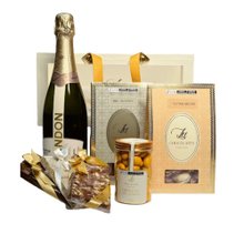 Cesta Puro Afeto Lu Chocolates com Chandon