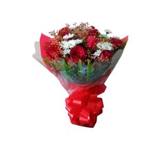 Buquê de Rosas Premium com Flores do Campo