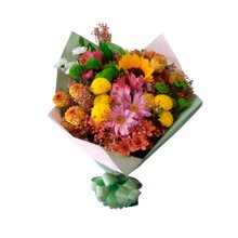 Buquê de Flores do Campo com Girassol