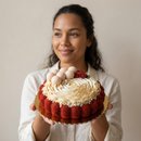 Bolo Floral Red Velvet Maior