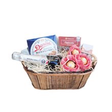 Cesta Espumante e Biscoitos Finos