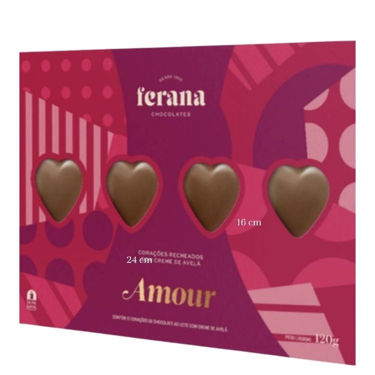 Estojo de corações Amour Dia dos Namorados