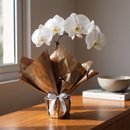 Vaso de Orquídea Phalaenopsis Branca