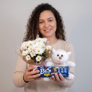 Mini Margarida com Urso Pelúcia e Caixa de Bis