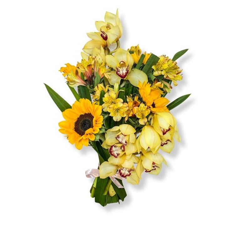 Buquê Orquídea Dos Sonhos Amarelo