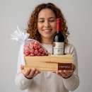 Box Madeira com Pipoca e Vinho 