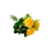 Ramalhete com 3 Rosas Amarelas Alegria e Leveza