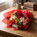 Buquê Encanto com 5 Rosas Vermelhas 