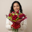 Buquê Encanto de 10 Rosas Vermelhas