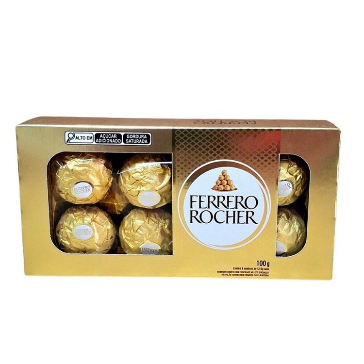 Ferrero Rocher com 8 Unidades 100 G