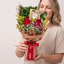 Buquê Romântico com Rosas e Ferrero Rocher