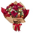 Buquê Luxo 6 Rosas com Ferrero Rocher