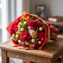 Buquê Luxo 6 Rosas com Ferrero Rocher