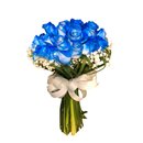 Buquê de Chama de Rosas Azuis 
