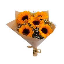Buquê com 5 Girassóis