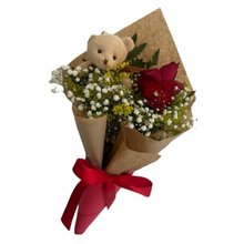 Arranjo com Rosa e Ursinho 
