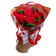 Buquê Compacto Rosas Vermelhas