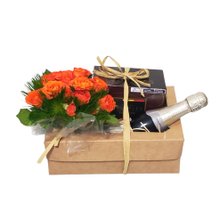 Cesta Mini rosa chocolate espumante