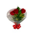 Buquê 3 botão de rosa vermelhas