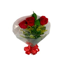 Buquê 3 Botão de Rosa Vermelhas