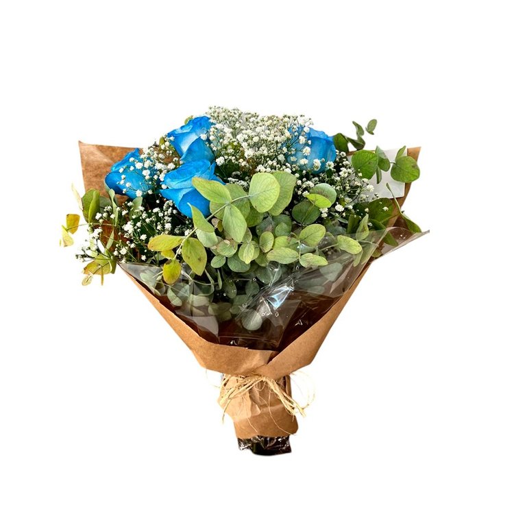 Buquê de Rosas Azuis 6 Rosas