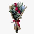 Buquê 3 Rosas Nacionais Vermelhas