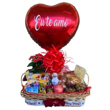 Cesta de Café Manhã Bandeja com Balão para 02 Pessoas