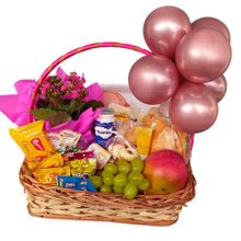 Cesta de Aniversário com Mini Balões