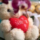 Orquídea com Ferrero Rocher e Ursinho de Pelúcia