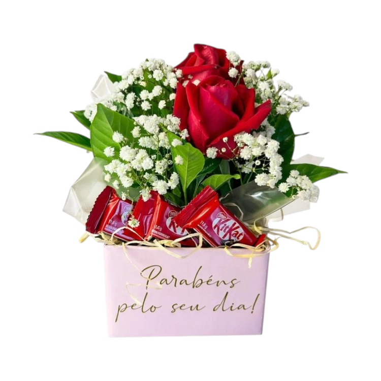 Box Parabéns Pelo Seu Dia Vermelho
