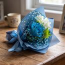Arranjo com Rosa Azul
