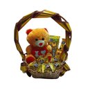 Cesta Amor de Ouro com Pelúcia