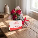 Buquê de 3 Rosas e Raffaello