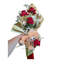 Ramalhete Rosas e Urso