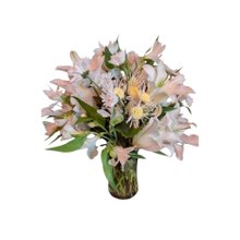 Arranjo Lírio Branco Com Vidro