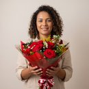 Buquê Rosas com 12 unidades