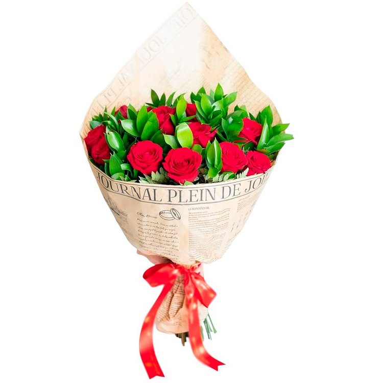 Buquê 12 Rosas Tradicional