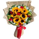 Buquê Ramalhete Girassóis E Rosas