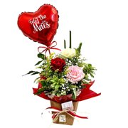 Arranjo com 3 Rosas Coloridas