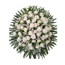 Coroa de Flores Branca Premium Média 