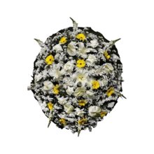Coroa de Flores Amarela Premium Média 