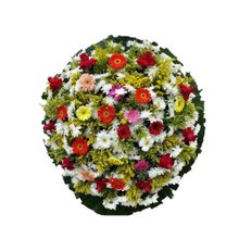 Coroa de Flores Colorida Média